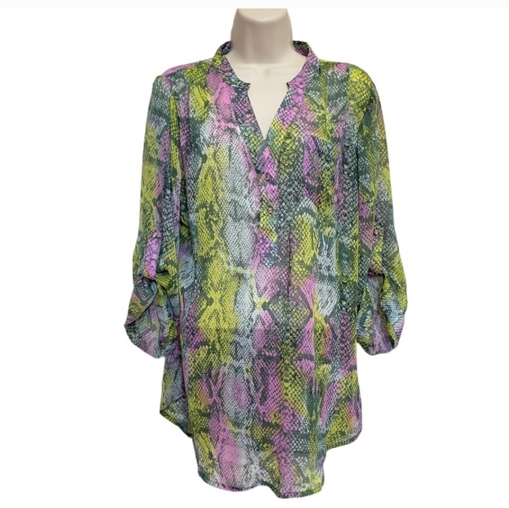Rock 47 Wrangler Sheer Snake Blouse